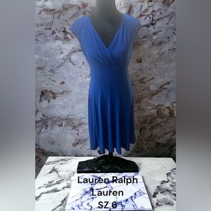 Lauren Ralph Lauren, Blue, SZ 6, Sleeveless, Dress.